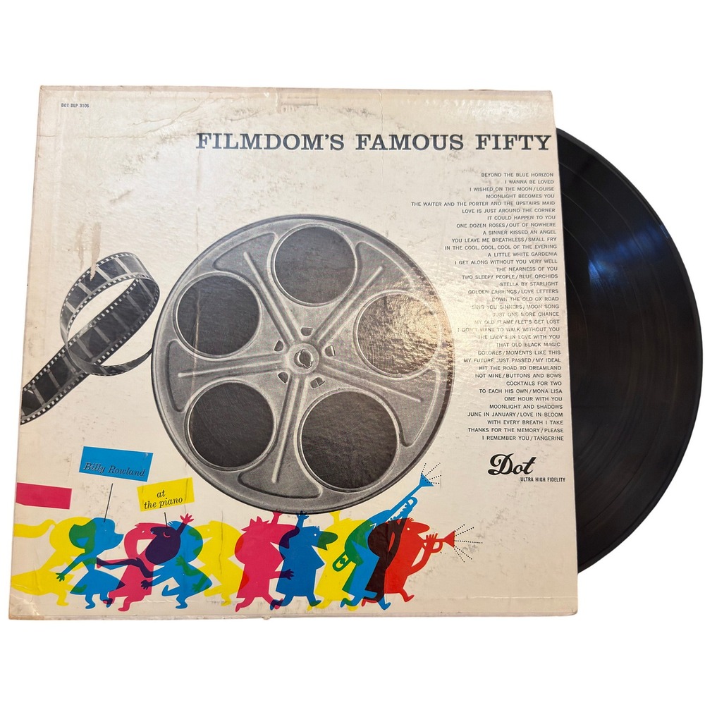 Billy Rowland Filmdom's Famous Fifty Vinyl LP Dot Records DLP 3106 Movie Themes